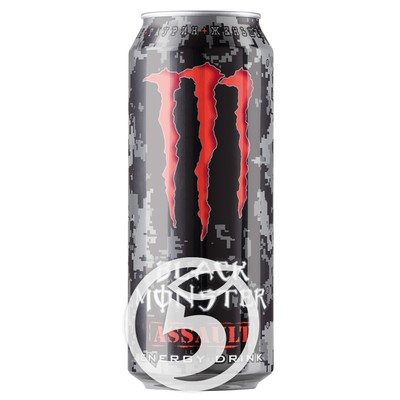 Напиток "Black Monster" Assault энергетический 500мл по акции в Пятерочке