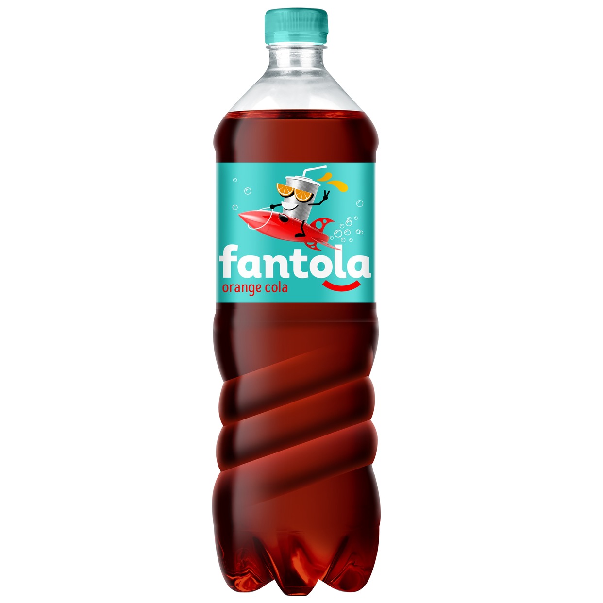 Напиток "FANTOLA ORANGE COLA" «Фантола оранж кола» б/алк.сил/газ.1,0 л ПЭТ по акции в Пятерочке