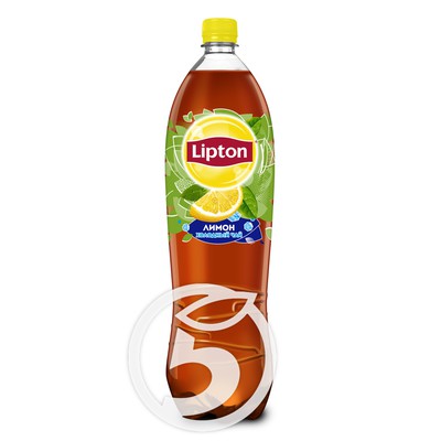 Напиток "Lipton" Ice Tea черный чай Лимон 1.5л по акции в Пятерочке