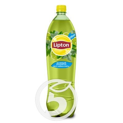 Напиток "Lipton" Ice Tea зеленый чай Лайм и Мята 1.5л по акции в Пятерочке