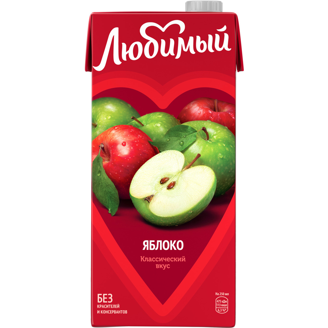 Напиток Любимый из яблок осветленный сокосодержащий для детского питания т/п 1.93л