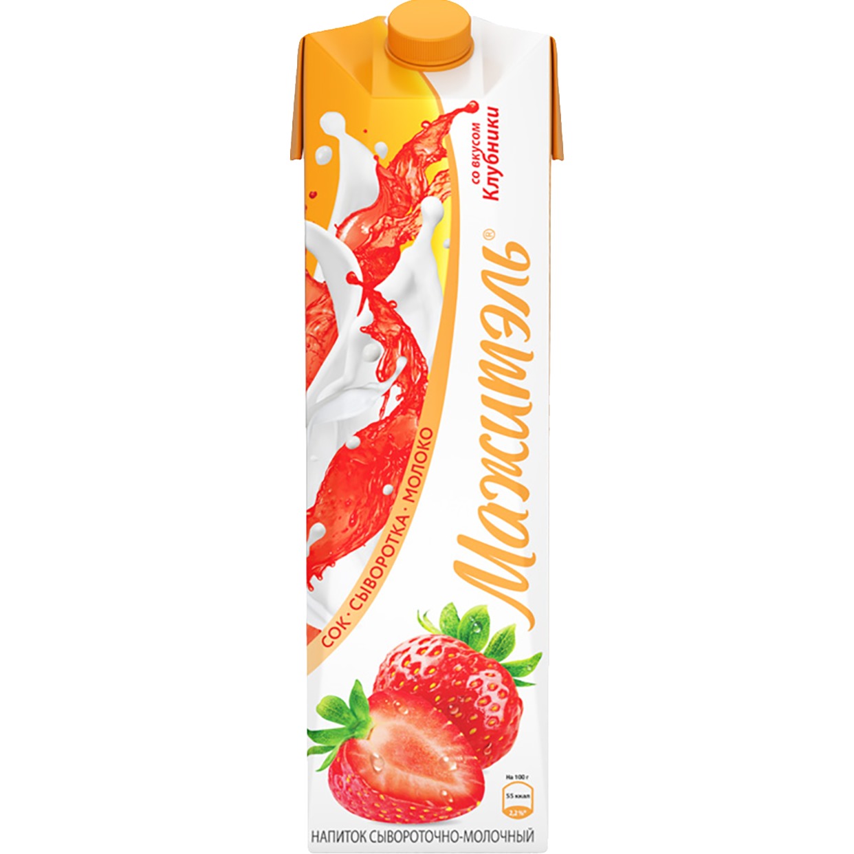 Напиток "Мажитэль" фруктово-молочный со вкусом клубники 950г по акции в Пятерочке