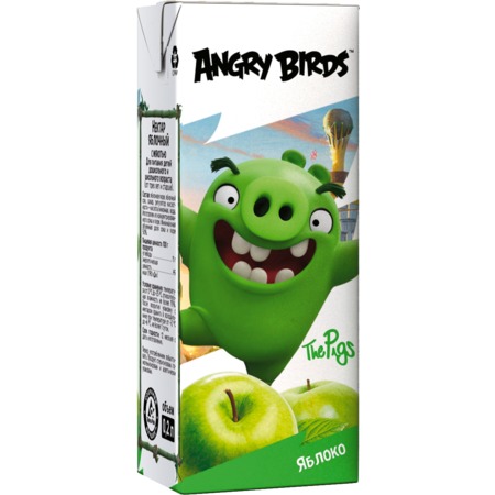 Нектар Angry Birds, яблоко, 0,2 л