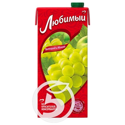 Нектар "Любимый" Виноград и яблоко 950мл по акции в Пятерочке