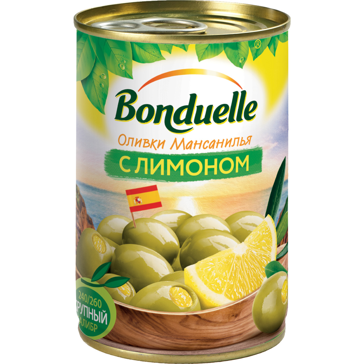 Оливки Bonduelle Мансанилья с лимоном 314 мл по акции в Пятерочке