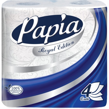 Papia Туалетная бумага Royal Edition 4 слоя 4 рулона по акции в Пятерочке