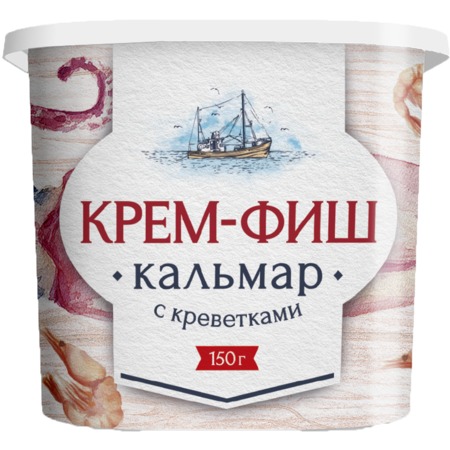 Паста Крем-фиш, кальмар-креветка, Европром, 150 г