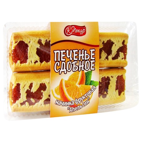 Печенье Пекур, сдобное, со вкусом апельсина, 250 г