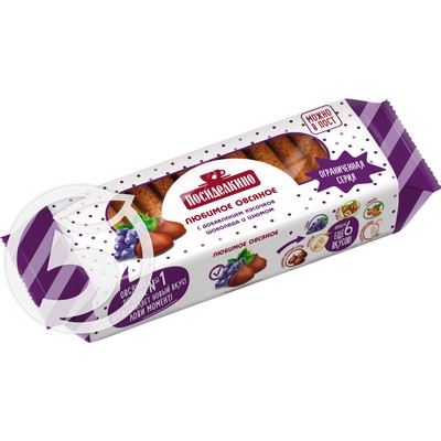 Печенье "Посиделкино" овсяное с изюмом и шоколадными кусочками 310г