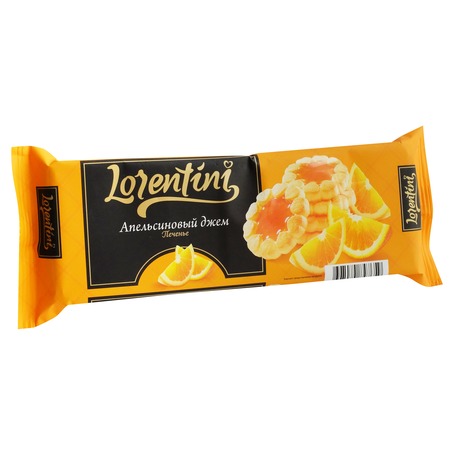 Печенье сдобное «Лорентини Апельсиновый джем» («Lorentini Апельсиновый джем») 100г по акции в Пятерочке