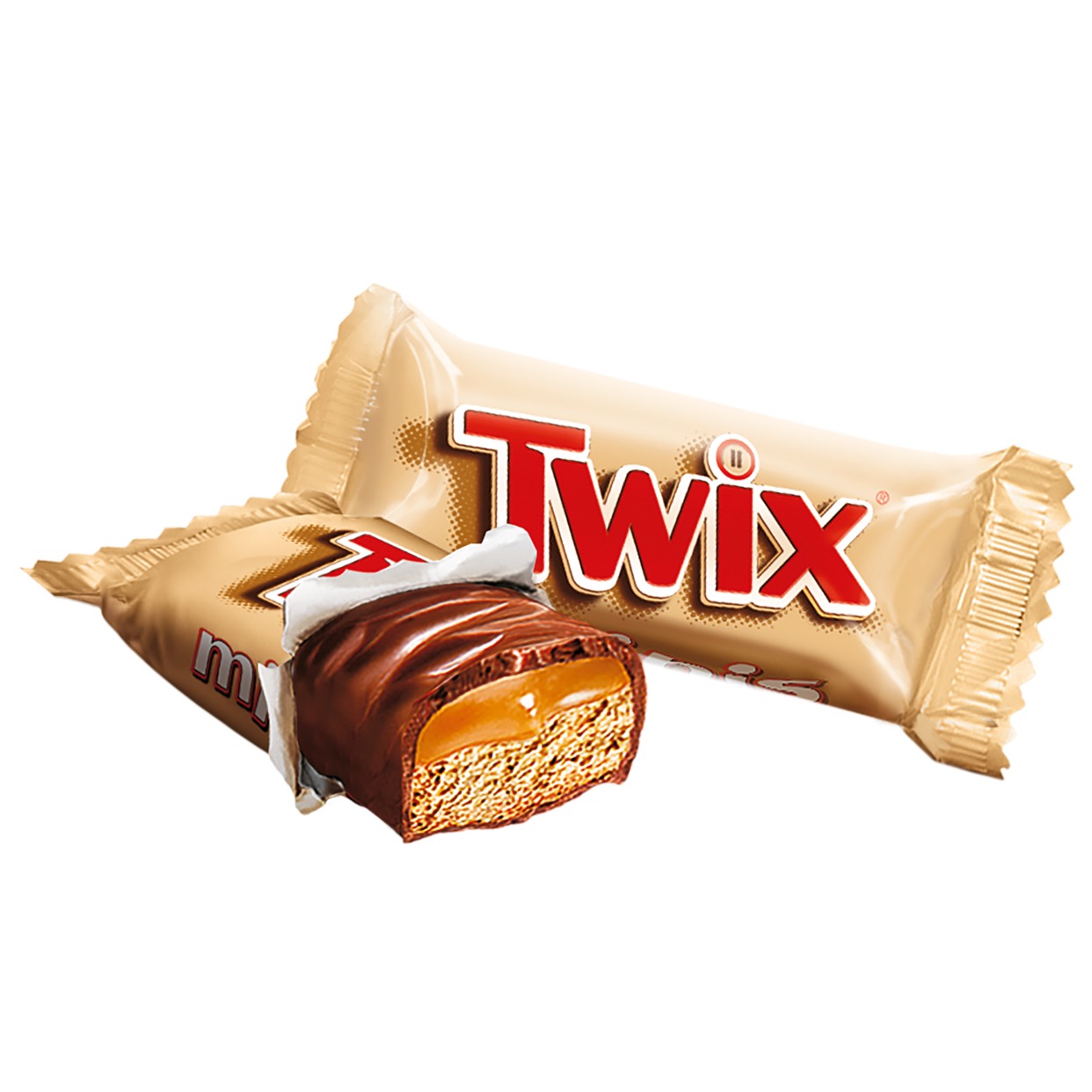 Печенье Twix minis песочное с карамелью 100 г