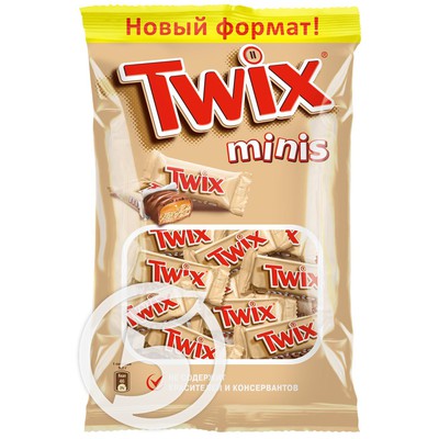 Печенье "Twix" Minis с карамелью песочное 184г