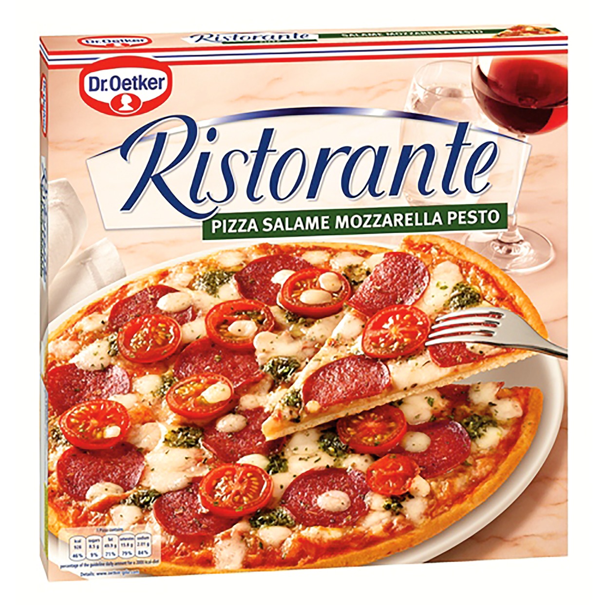 Пицца Dr.Oetker Ristorante Салями Моцарелла Песто 360 г по акции в Пятерочке