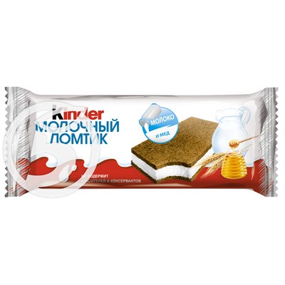 Пирожное "Kinder" Молочный ломтик 28г по акции в Пятерочке