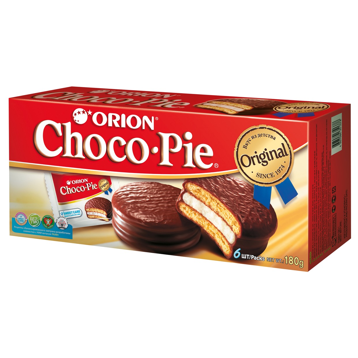 Пирожное Orion Choco pie 6 шт.*30 г по акции в Пятерочке