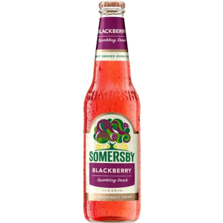 Пивной напиток "Сомерсби Блэкберри" ("Somersby Blackberry") пастеризованный 4.6% 0.4л. ст/б