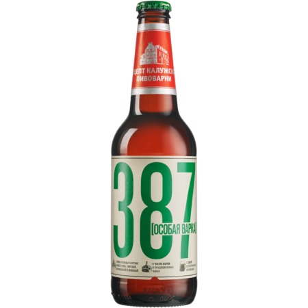 Пиво 387 Особая Варка, светлое, 6,8%, 0,45 л