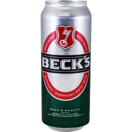Пиво "Бекс"(BECK'S) светлое пастеризованное, ж/б 5%,0,5 л