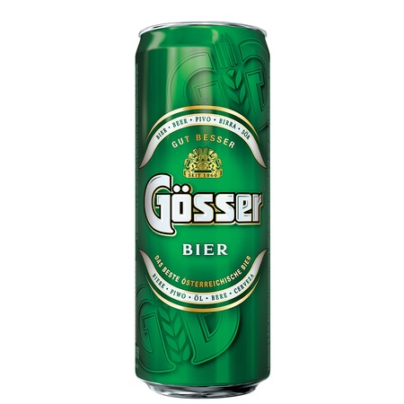 Пиво Gosser, светлое, 4,7%, 0,45 л по акции в Пятерочке