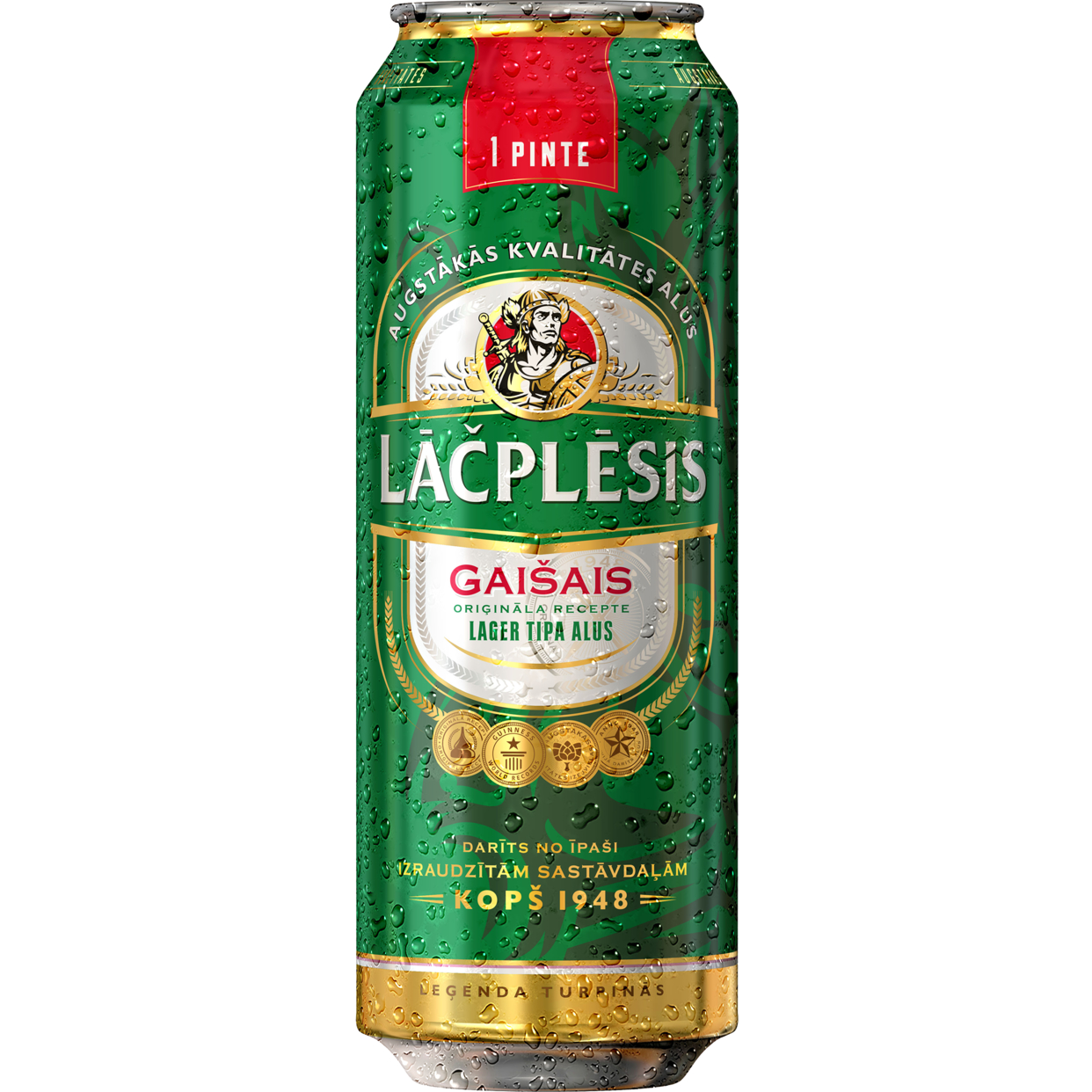 Пиво Лачплесис Гаишайс св.фил.паст.5% 0.568л