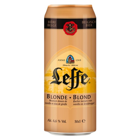 Пиво LEFFE BLONDE св.6,6% ж/б 0.5л