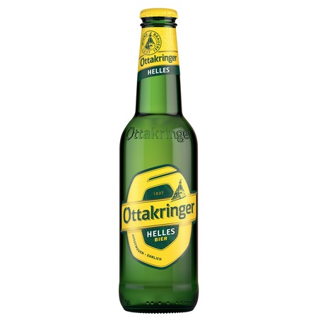 пиво светлое пастеризованное фильтрованное "Оттакрингер Хеллес" 5,2%, 0,33л, ст.бутылка