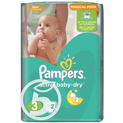 Подгузники "Pampers" Active Baby Midi (5-9кг) 82шт