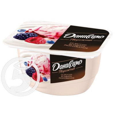 Продукт творожный "Даниссимо" Ягодное мороженое 5.6% 130г по акции в Пятерочке