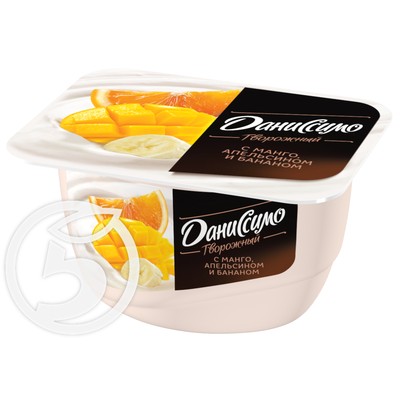 Продукт творожный "Danone" Даниссимо манго, апельскин, банан 130г