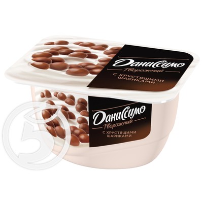 Продукт творожный "Danone" Даниссимо с хрустящими шариками в шоколаде 7,2% 130г по акции в Пятерочке