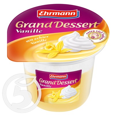 Пудинг молочный "Grand Dessert" Ваниль 4.7% 200г по акции в Пятерочке