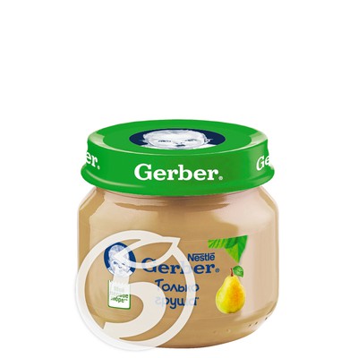 Пюре "Gerber" фруктовое Груша Вильямс для детей с 4х месяцев 80г по акции в Пятерочке