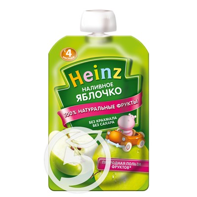 Пюре "Heinz" Наливное Яблочко для детей с 4 месяцев 100г