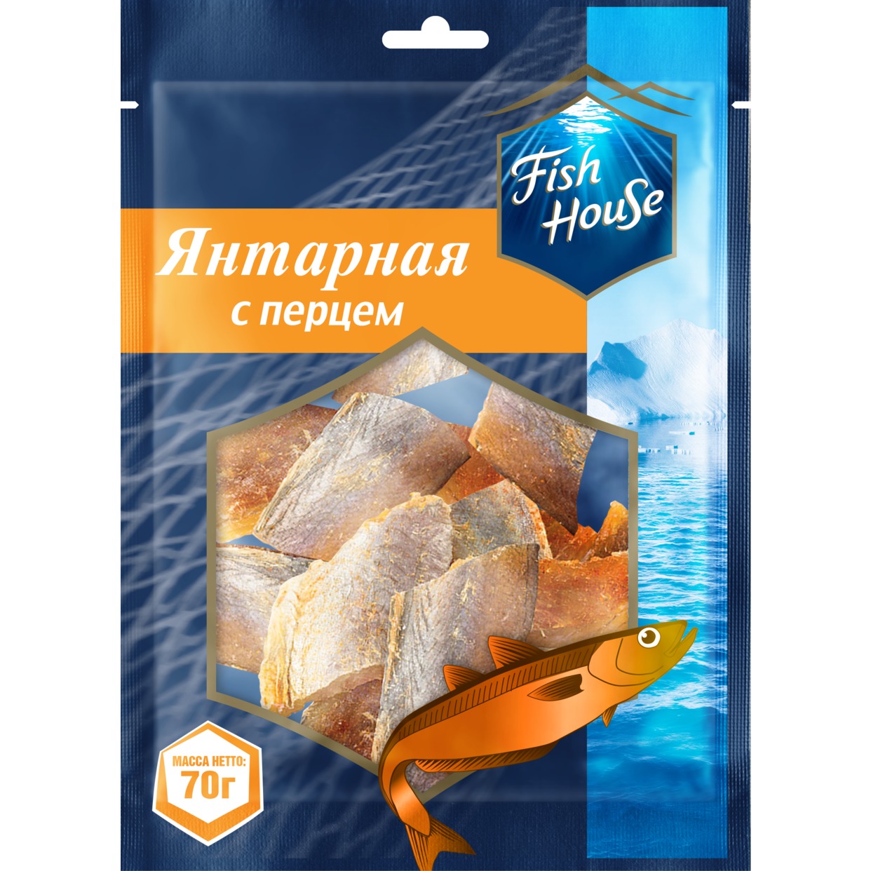 Рыбка Fish House Янтарная с перцем 70 г по акции в Пятерочке