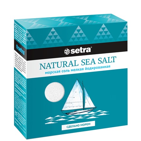 SETRA Соль морская пищ.йодир.мел.500г