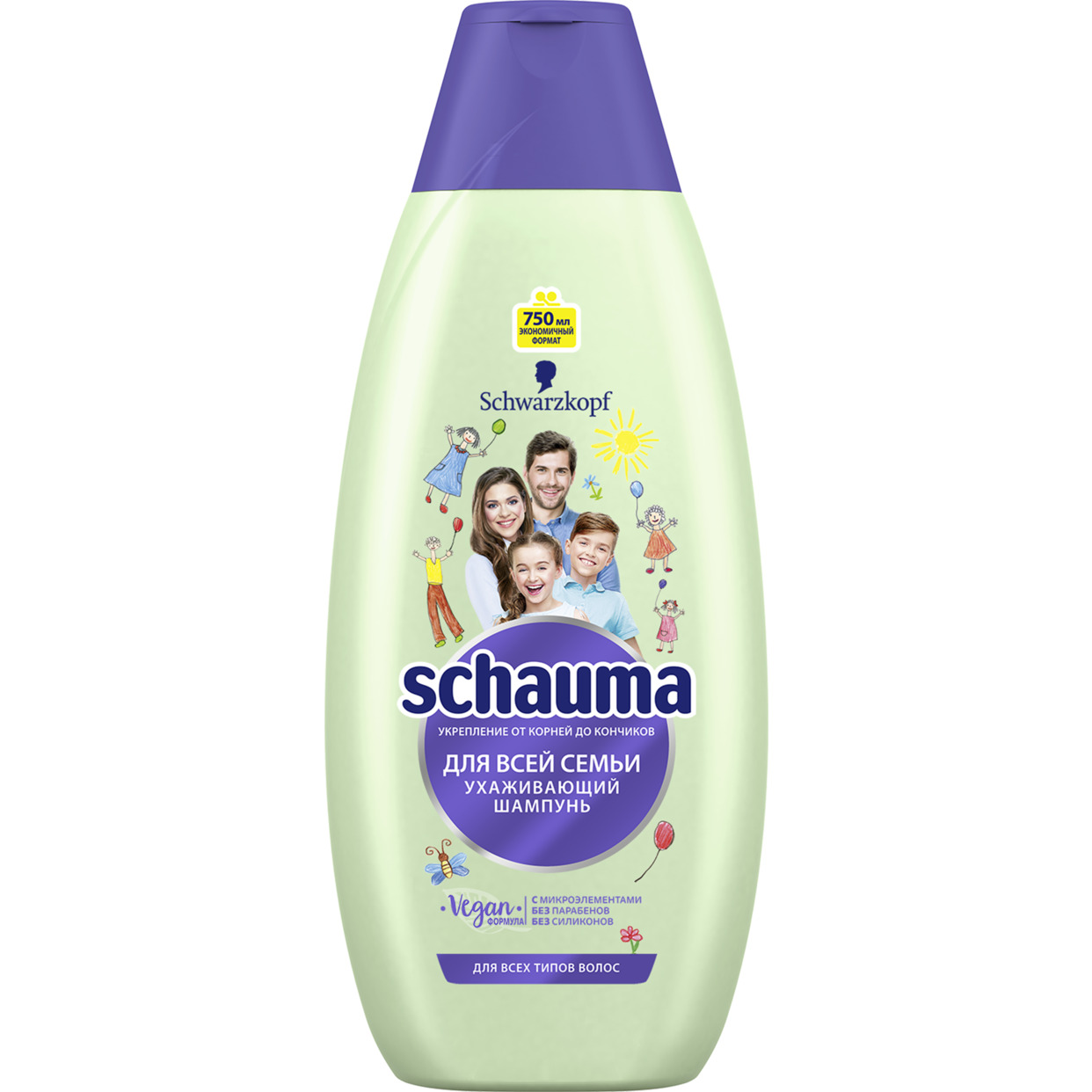 Шампунь для волос Schauma для всей семьи 750 мл по акции в Пятерочке
