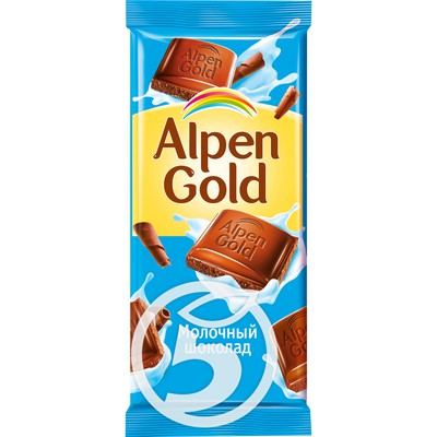 Шоколад "Alpen Gold" молочный 90г по акции в Пятерочке