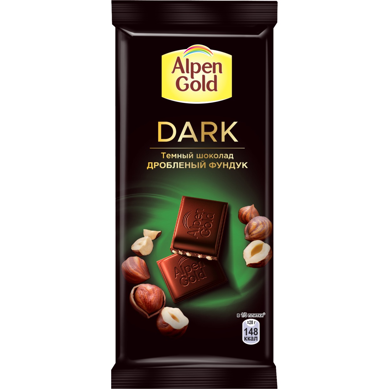 Шоколад Alpen Gold, темный с фундуком, 90 г