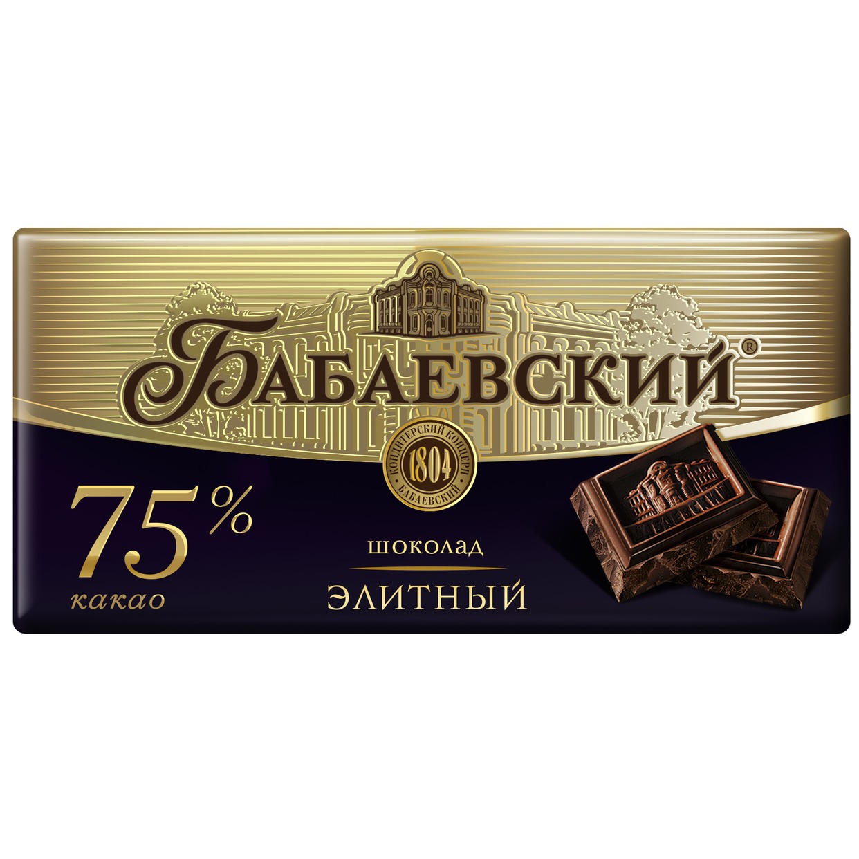 Шоколад Бабаевский, элитный, 75% какао, 200 г по акции в Пятерочке