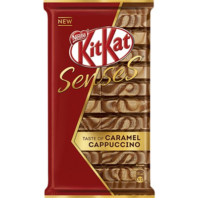 Шоколад "Kit-Kat" Senses Caramel Cappuccino белый и молочный шоколад со вкусом капучино и карамели 112г