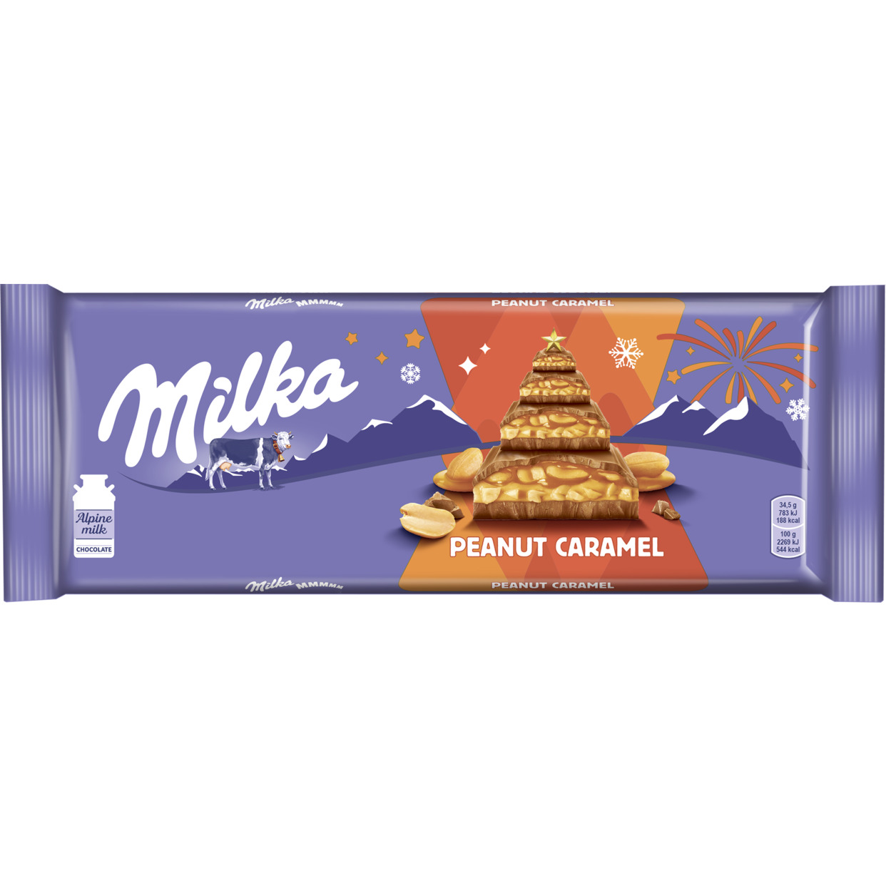 Шоколад «MILKA МММАХ» (МММАКС), молочный с карамельной начинкой и арахисом, 276 г по акции в Пятерочке