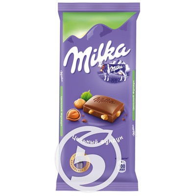 Шоколад "Milka" молочный с цельным фундуком 90г