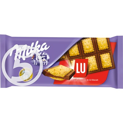 Шоколад "Milka" молочный с печеньем Lu 87г по акции в Пятерочке