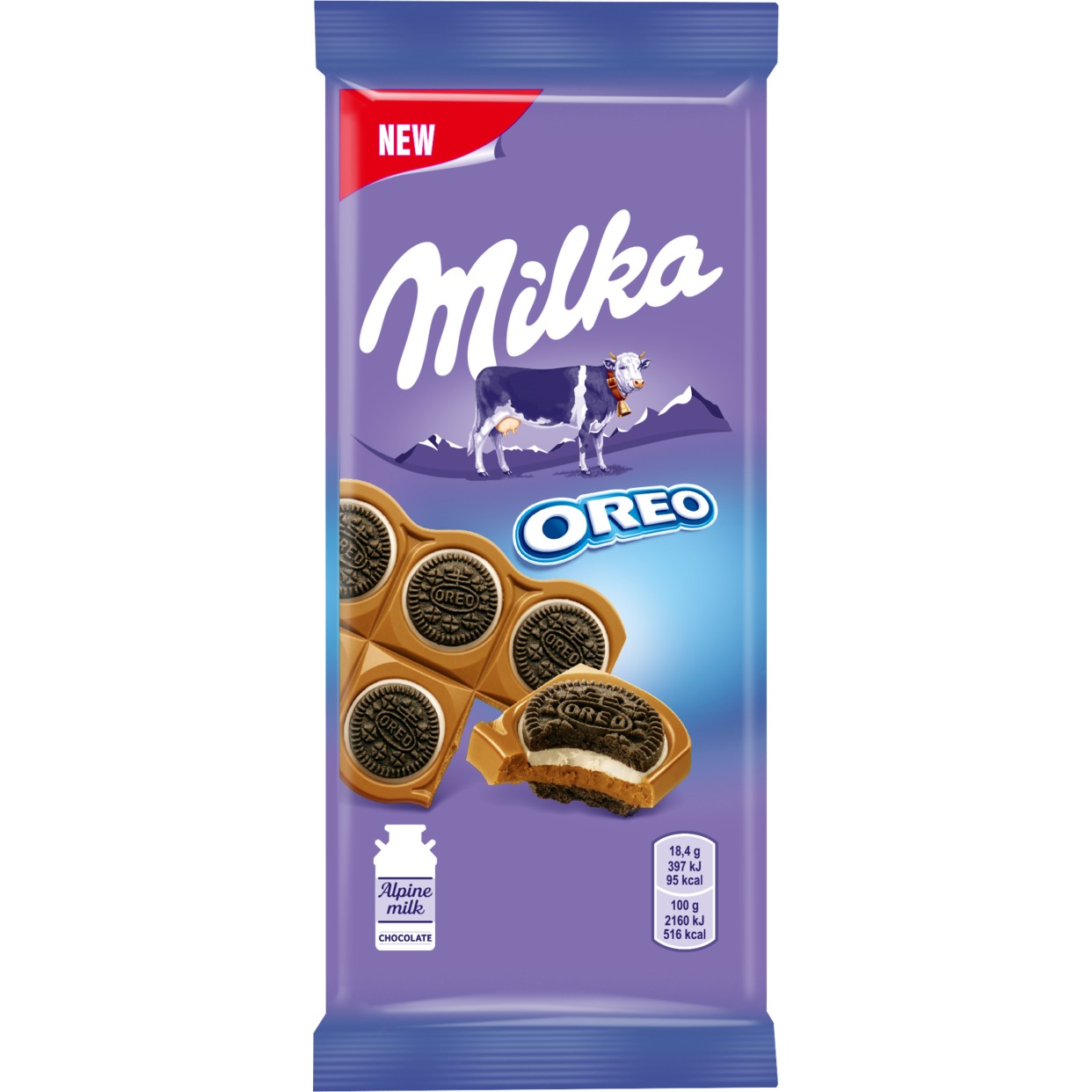 Шоколад Milka Oreo Молочный с начинкой 92г по акции в Пятерочке
