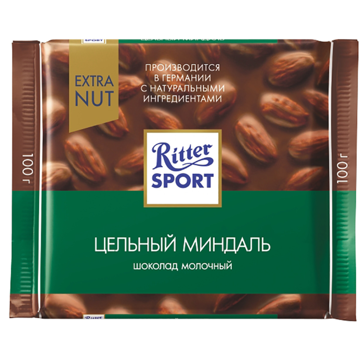 Шоколад Ritter Sport Молочный Цельный миндаль 100г по акции в Пятерочке
