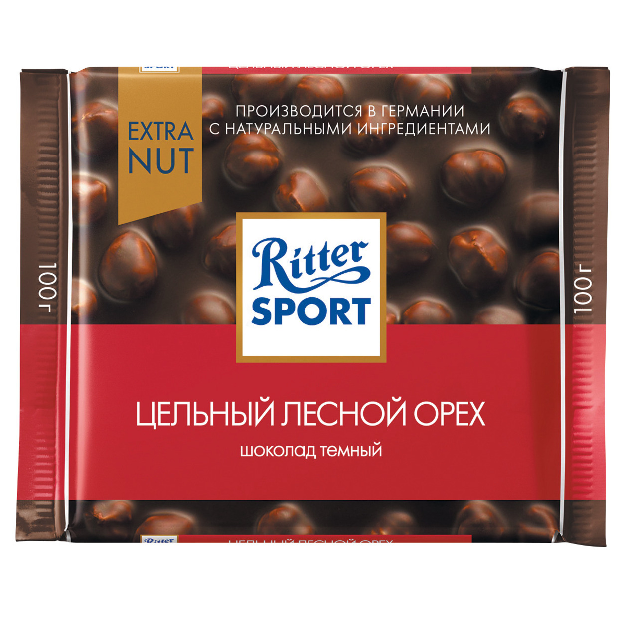 Шоколад Ritter Sport Темный Цельный лесной орех 100г по акции в Пятерочке