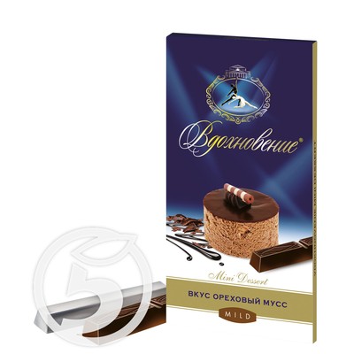 Шоколад "Вдохновение" Mini Dessert c начинкой Ореховый мусс 100г по акции в Пятерочке