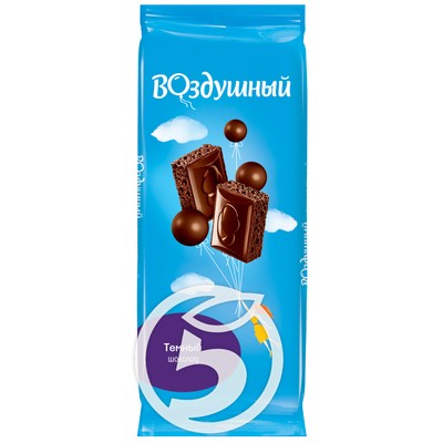 Шоколад "Воздушный" темный пористый 85г по акции в Пятерочке