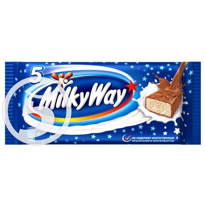Шоколадный батончик "Milky Way" 130г по акции в Пятерочке