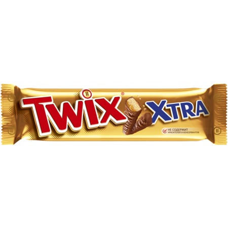 Шоколадный батончик, Twix Экстра, 82 г